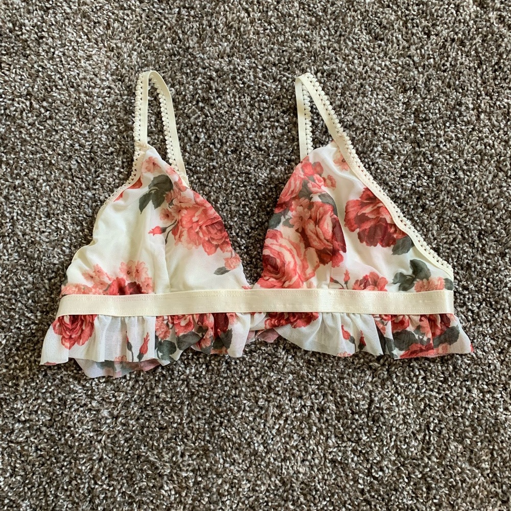 Alter’d state floral ruffle bralette